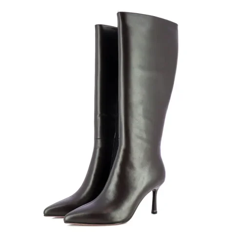 Ботуши На Ток CARLO FABIANI – 111801 BROWN CHOCOLATE LEATHER — снимка 3
