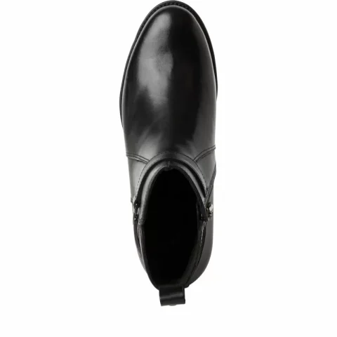 Дамски Равни Боти TAMARIS – 1-25031-43-003 BLACK LEATHER — снимка 5