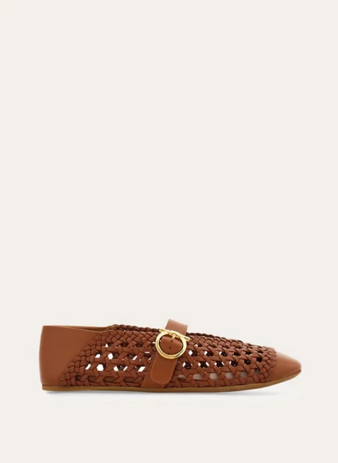 Пантофки с 'Woven' дизайн Ferragamo Gancini