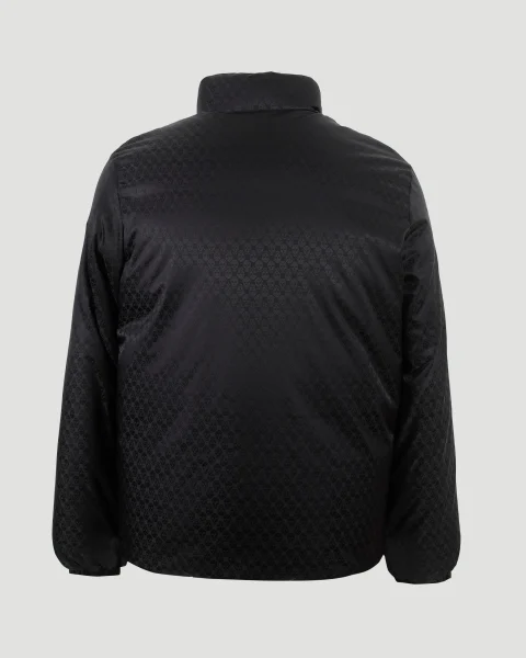 Skull Jacquard Puffer Jacket in Black — снимка 3