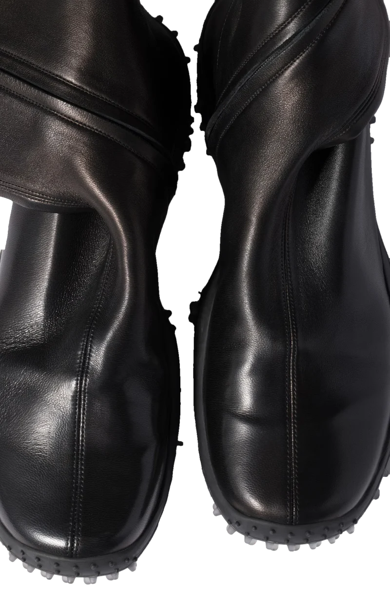 Stretch Nappa Leather Boots in Black — снимка 3