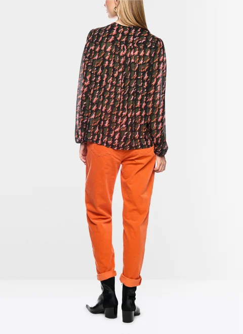 Блуза с принт 'Houndstooth' Marc Cain Collections — снимка 3