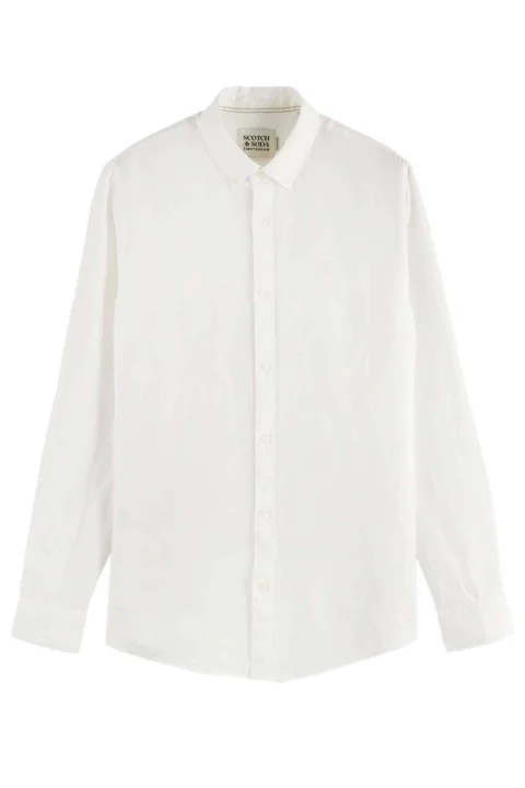 Риза Linen Ls Button-Down 179188 SC100 off white