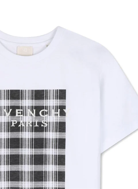 Тишърт с 'check' мотив Givenchy Kids — снимка 4