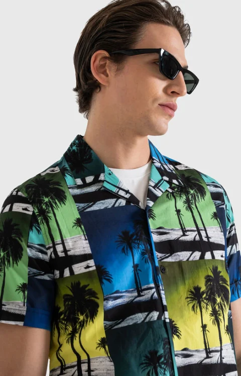 Риза HONOLULU от вискоза и памук — снимка 3