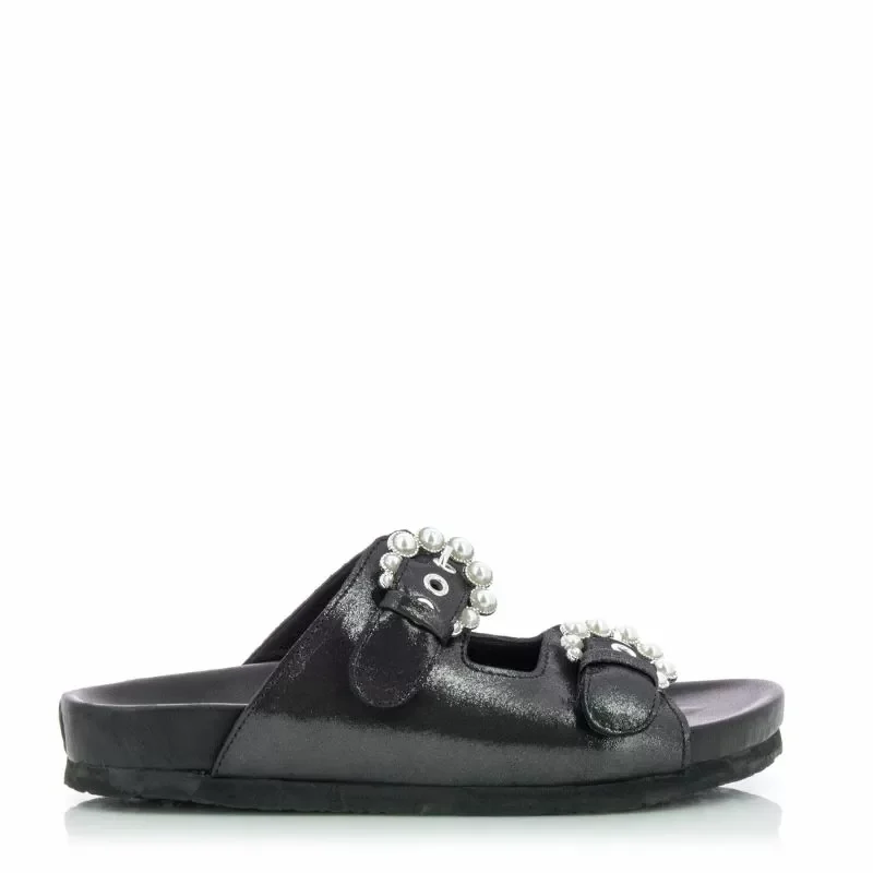 Дамски Равни Чехли MODA IN PELLE – 25091OPAAL BLACK 01