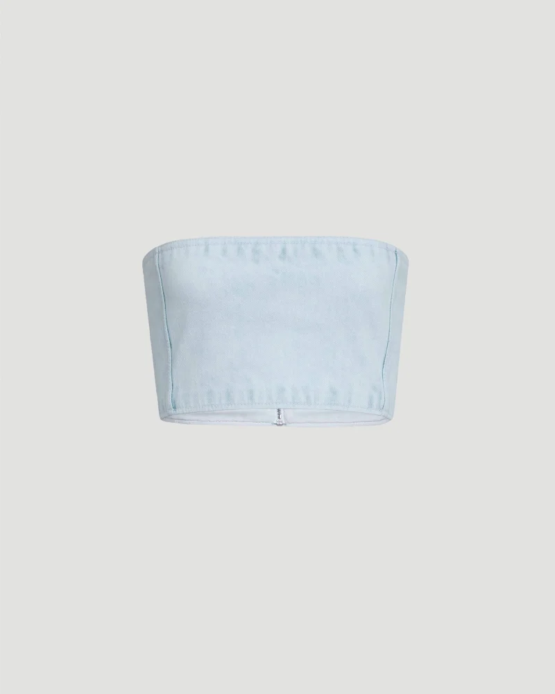 Denim Bustier Top