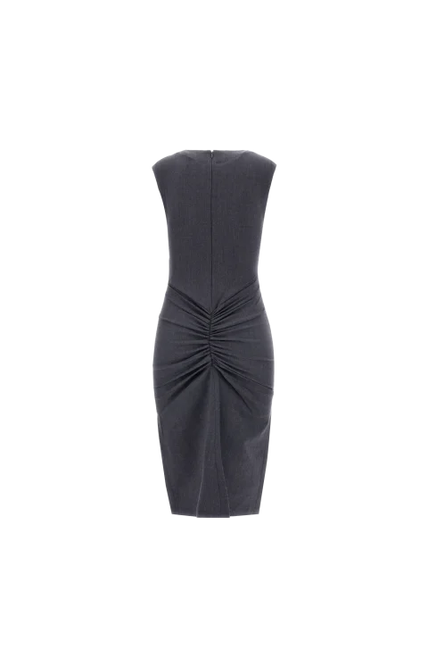 The Alba Midi Dress in Dark Grey — снимка 2