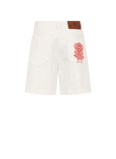 Къс панталон от деним Etro Kids — снимка 2