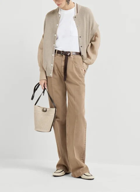 Тишърт с монили Brunello Cucinelli