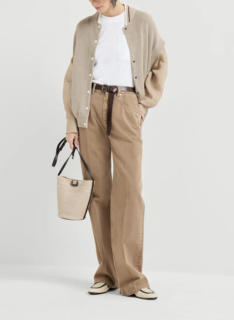 Тишърт с монили Brunello Cucinelli