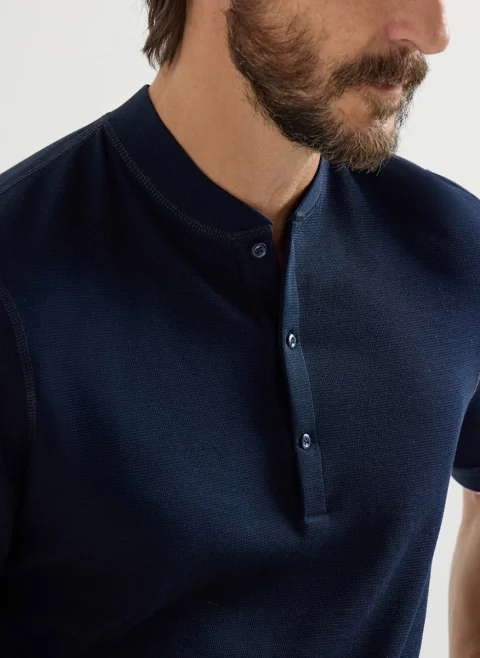 Тишърт с копчета Brunello Cucinelli — снимка 8