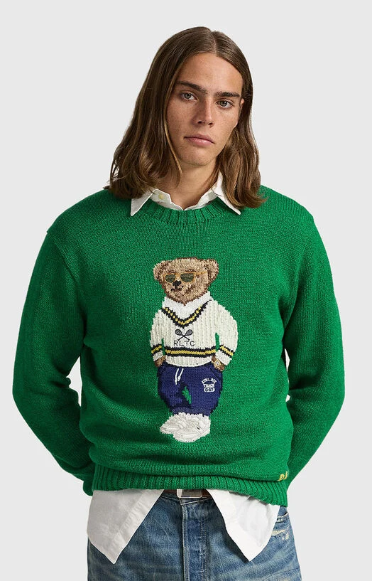 Пуловер с Polo Bear бродерия