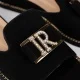 Дамски черни чехли RENZONI — снимка 5