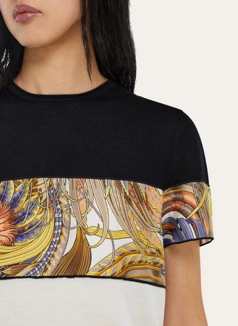Тишърт с 'Сolor-block' дизайн Ferragamo — снимка 2