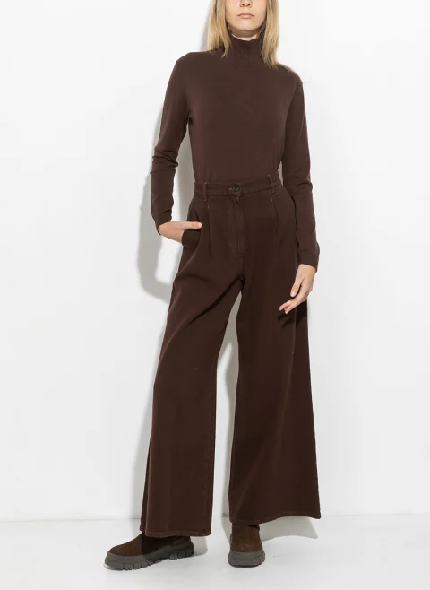 Широк панталон от памук Weekend Max Mara Nanda — снимка 6