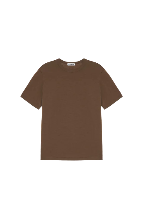 Knit T-Shirt in Taupe