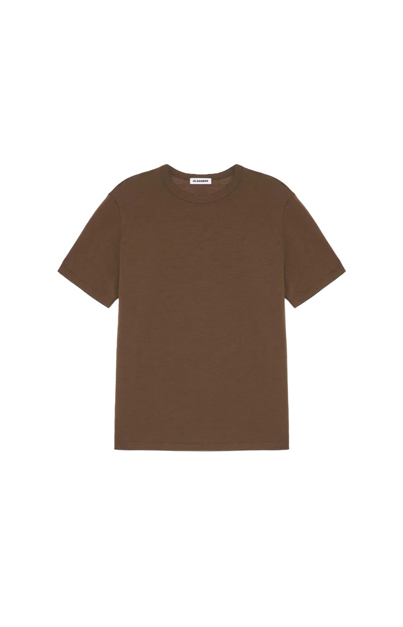 Knit T-Shirt in Taupe