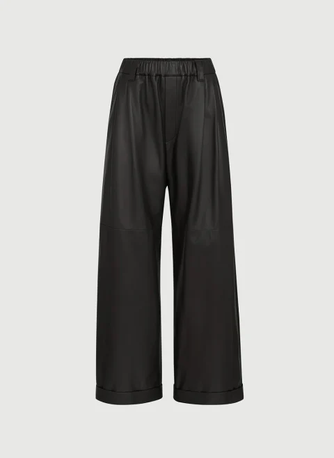 'Baggy' кожен панталон Brunello Cucinelli — снимка 6