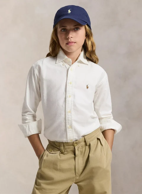 Риза с бродерия Ralph Lauren Kids 7-14