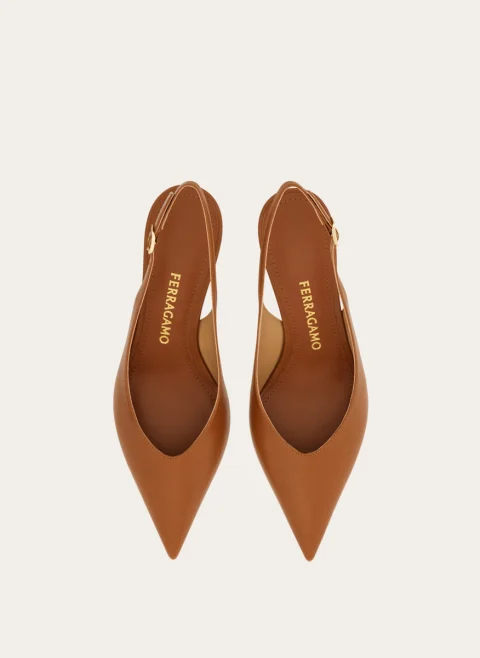 Обувки на ток от естествена кожа Ferragamo — снимка 3