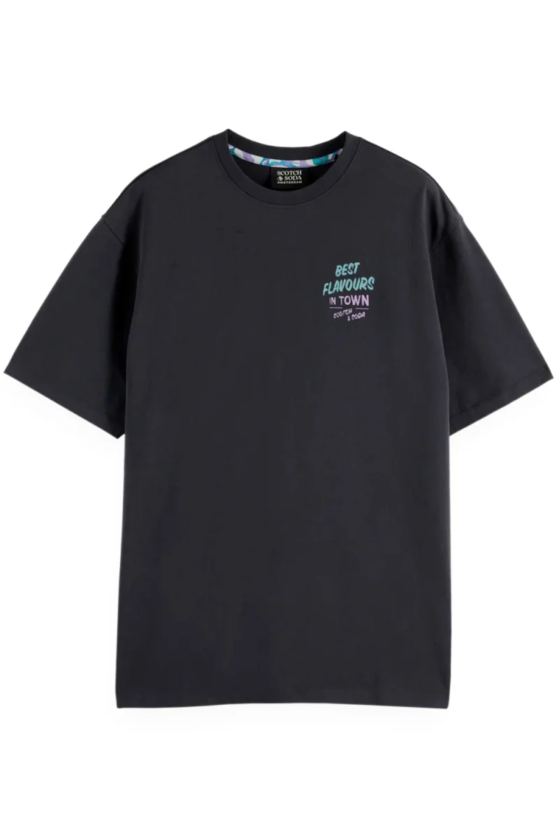 T-Shirt Relaxed-Fit Front And Back Artwork 180050 0157 washed black