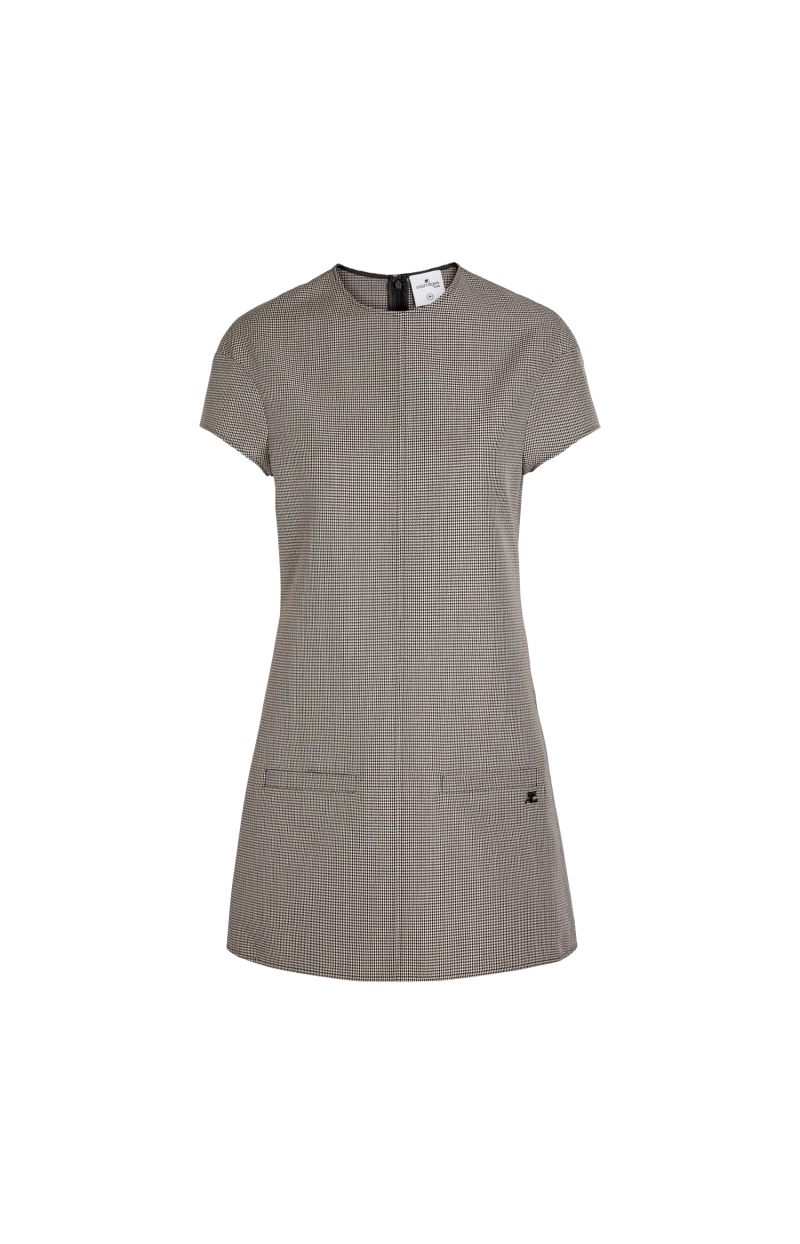 Houndstooth-Pattern Dress