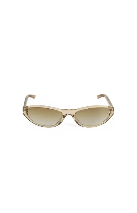 Neo Round Sunglasses in Transparent Beige
