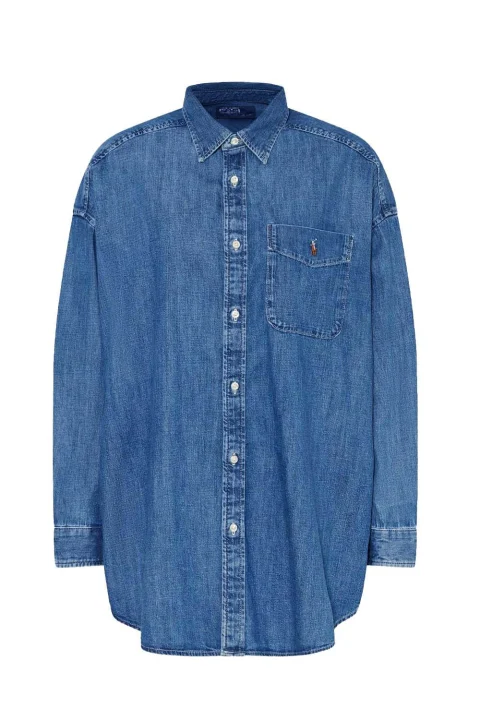 Риза 2X1 Denim-Lsl-Bfs 211969398001 400 blue