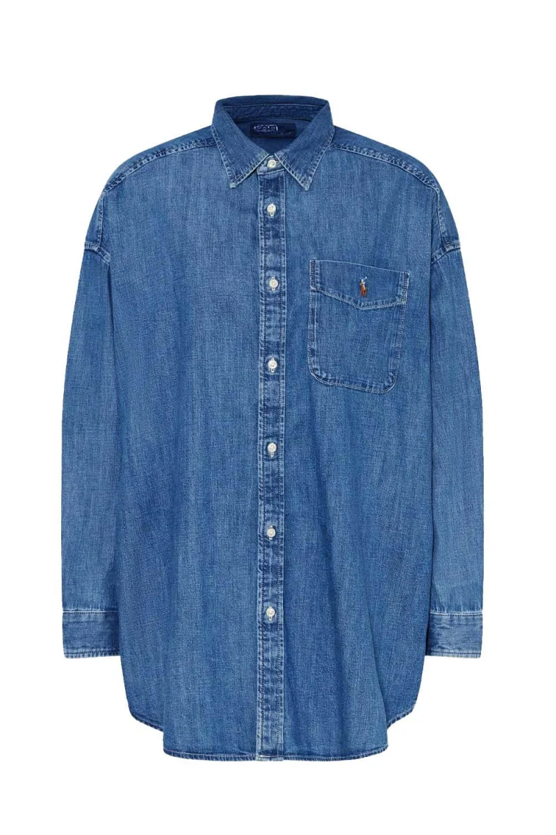 Риза 2X1 Denim-Lsl-Bfs 211969398001 400 blue