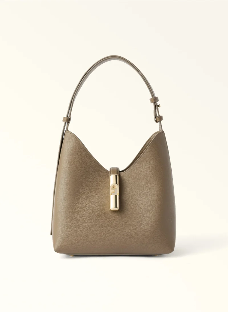 Мини чанта Furla Goccia Muddy Gray