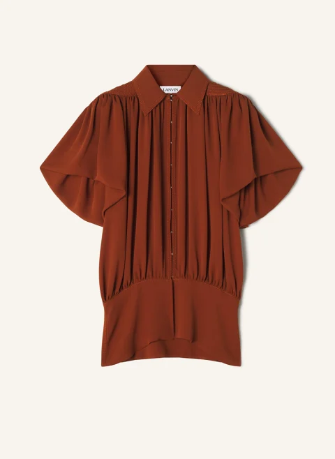 Блуза от копринен жоржет Lanvin — снимка 5