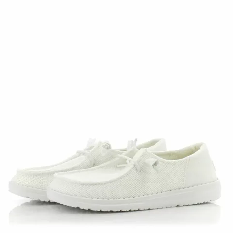 Дамски Ежедневни HEY DUDE – 40065-100 WENDY FUNK MONO WHITE — снимка 3