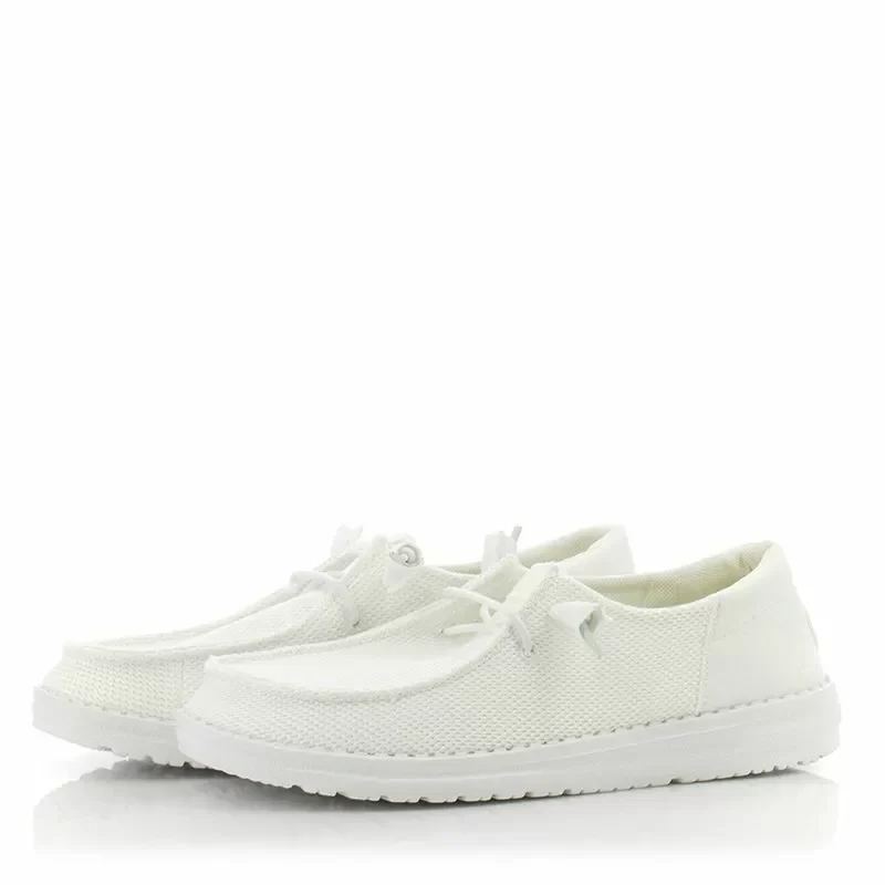 Дамски Ежедневни HEY DUDE – 40065-100 WENDY FUNK MONO WHITE — снимка 3