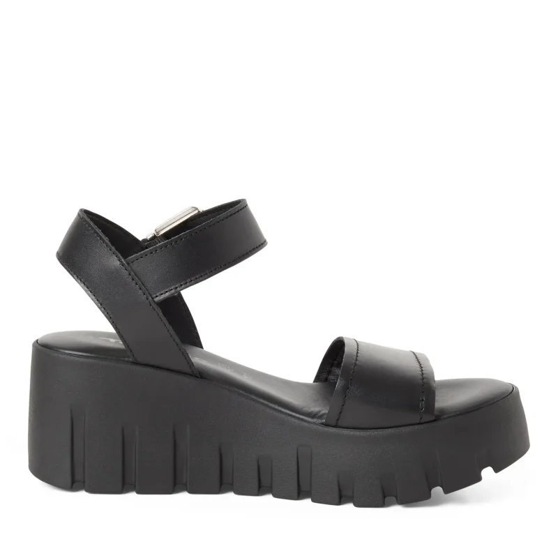 Дамски Сандали На Платформа TAMARIS – 1-28712-42-003 BLACK LEATHER — снимка 2