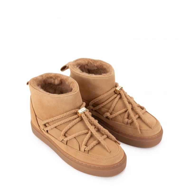 Дамски бежови боти Classic Low Inuikii — снимка 6