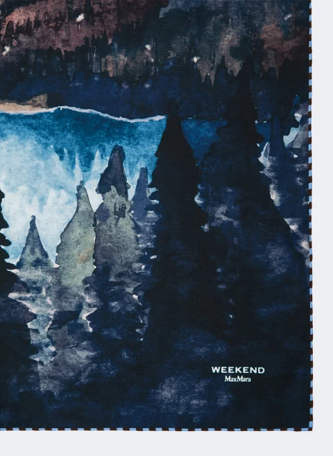 Коприен шал с принт Weekend Max Mara Wkaonesto — снимка 11