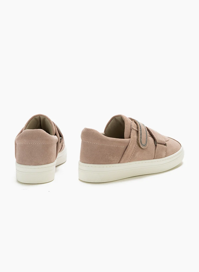 Велурени кецове с монили Brunello Cucinelli Kids — снимка 3