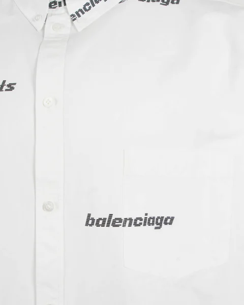 All Over Monogram Shirt in White — снимка 4
