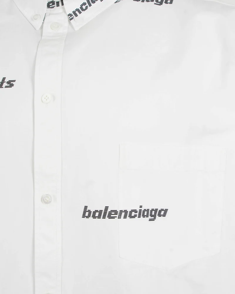 All Over Monogram Shirt in White — снимка 4