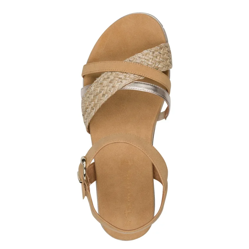 Дамски Равни Сандали TAMARIS – 1-28145-42-313 CAMEL COMB — снимка 5