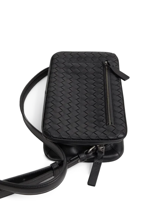 Small Soffietto Bag in Black — снимка 4