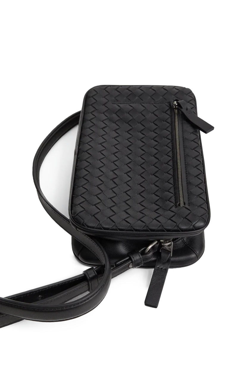 Small Soffietto Bag in Black — снимка 4
