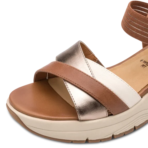 Дамски Сандали На Платформа Tamaris COMFORT – 88740 COGNAC COMB — снимка 4