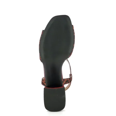 Дамски Сандали На Ток WIRTH – 265 PISA LEOPARD BROWN — снимка 4