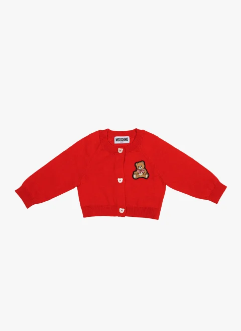 Жилетка с бродерия Moschino Kids — снимка 4