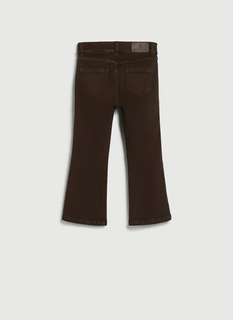 Разкроен деним с монили Brunello Cucinelli Kids 4-6 — снимка 2