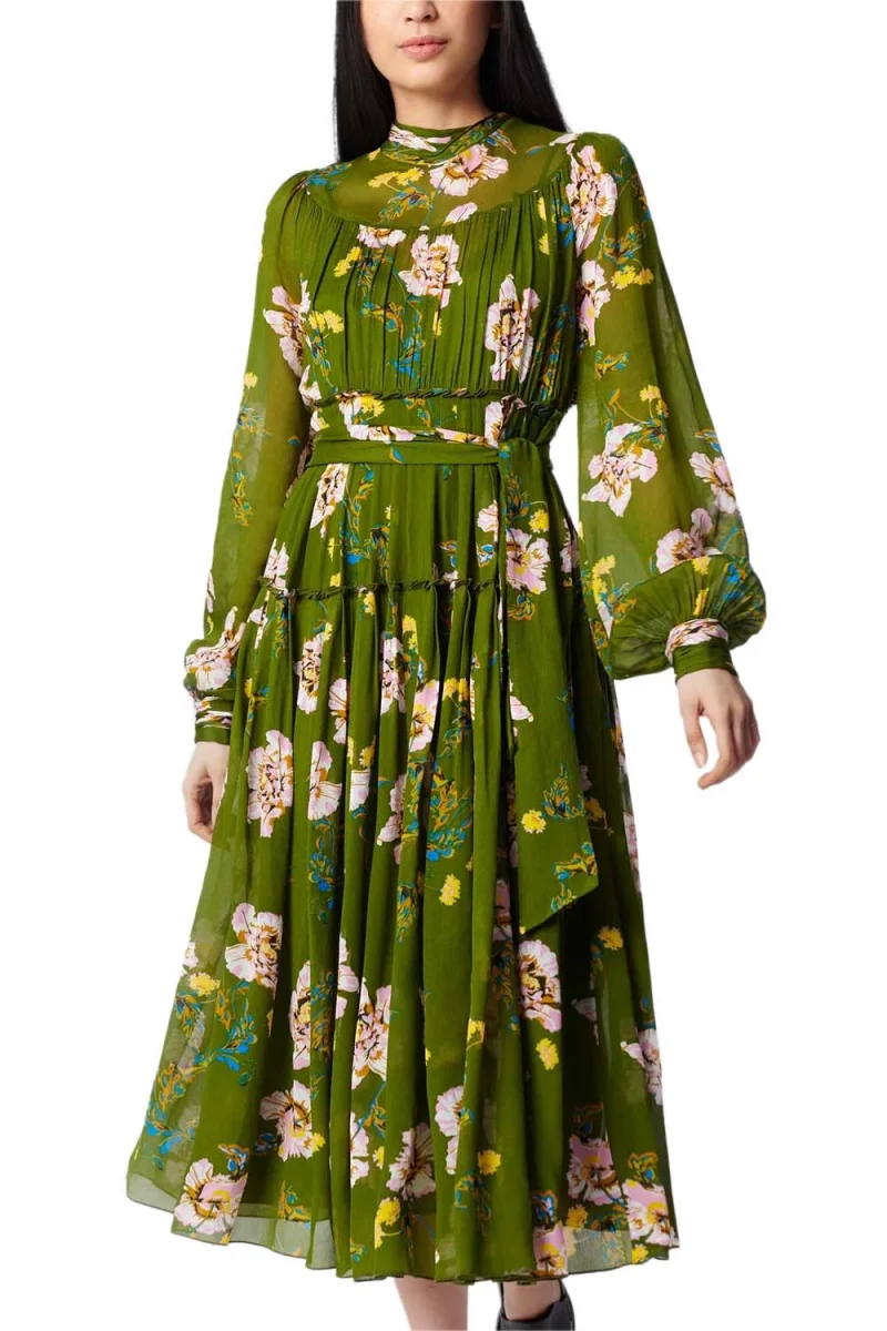 Рокли Dvf Kent Dress DVFDL3Q027AFLMK B2331 august floral medium khaki