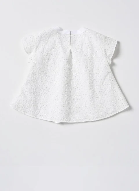 Тишърт 'Broderie Anglaise' Brunello Cucinelli Kids 6