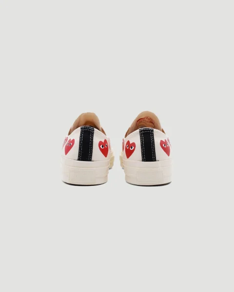 Converse x Comme des Garçons Play Low Top Sneakers in White — снимка 3
